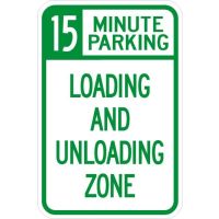 15 Minute Parking Loading Zone Sign AR-170