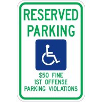 Alabama Handicap Parking Sign R7-8 al