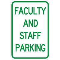 Faculty and Staff Parking Sign AR-107