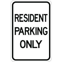 Resident Parking Only Sign AR-136