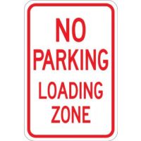 AR-204 No Parking Loading Zone Sign