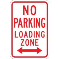 AR-205 No Parking Loading Zone Sign