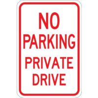 AR-209 No Parking Private Drive Sign