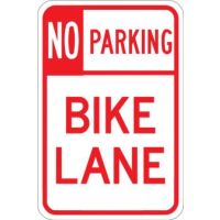 AR-229 No Parking Bike Lane Sign