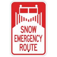 AR-237 Snow Emergency Route Sign