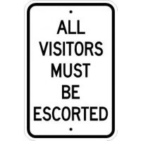 AR-247 All Visitors Must Be Escorted Signs