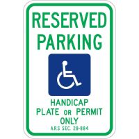 Arizona Handicap Parking Sign R7-8 az