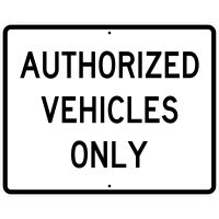 Authorized Vehicles Only R5-11