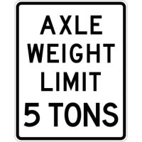 Axle Weight Limit Sign R12-2