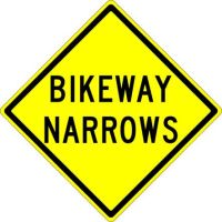 Bikeway Narrows Sign W5-4ABikeway Narrows Sign W5-4A