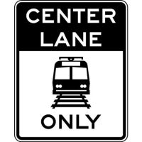 Center Lane Light Rail Only R15-4c