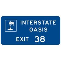 D5-12 Interstate Oasis Exit Signs