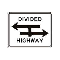 Divided Highway a R6-3a
