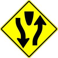 Divided Highway Symbol W6-1