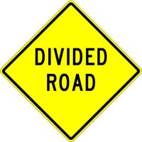 Divided Road Sign W6-1B