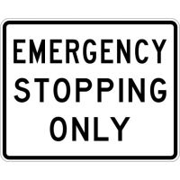 Emergency Stopping Only R8-7