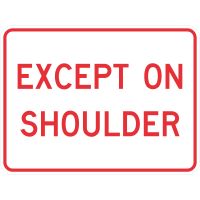 Except on Shoulder (plaque) R8-3fP