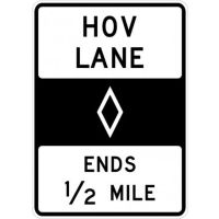 HOV Lane Ends R3-12b