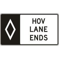HOV Lane Ends R3-15a