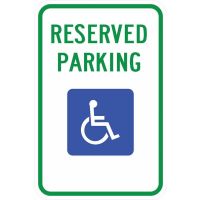 Indiana Handicap Parking Sign R7-8 in