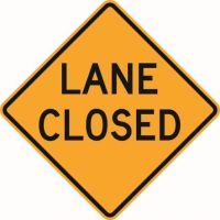 Lane Closed Sign W9-3
