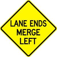 Lane Ends Merge W9-2L