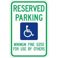 Texas Handicap Parking Sign R7-8 tx