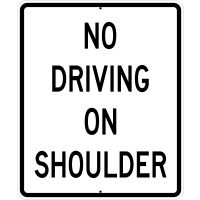 No Driving on Shoulder R4-17