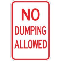 No Dumping Allowed Sign AR-115