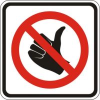 No Hitchhiking Symbol Sign R9-4A
