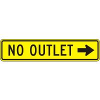 No Outlet Sign W14-2AR