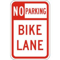 No Parking, Bike Lane Sign r7-9