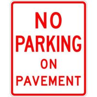 No Parking On Pavement R8-1