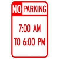 No Parking (time limit) Sign R7-101