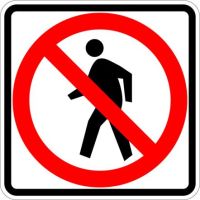 No Pedestrians Symbol R9-3A