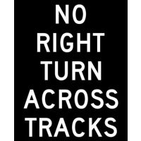 No Right Turn Across Tracks R3-1a
