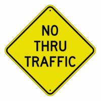 No Thru Traffic Sign W9-4A
