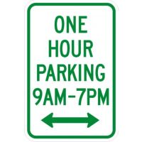 One Hour Parking (time limit) R7-5