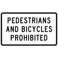 Peds and Bikes Prohibited R5-10b