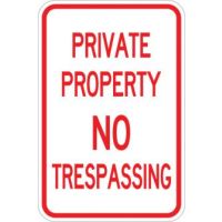 AR-119 Private Property No Trespassing Sign