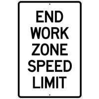 End Work Zone Speed Limit Sign R2-12