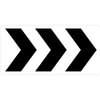 Roundabout Directional Arrow (3 chevrons) Sign R6-4a