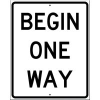 Begin One Way Sign R6-6