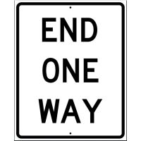 End One Way Sign R6-7
