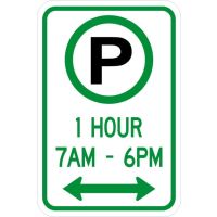 Parking Permitted XX Hour(s) XX AM - XX PM Sign R7-23a