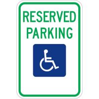 Texas Handicap Parking Sign R7-8 tx