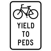 Bikes Yield To Peds R9-6