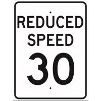 Reduced Speed 30 Sign R2-5b