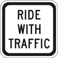 Ride With Traffic Plaque R9-3c