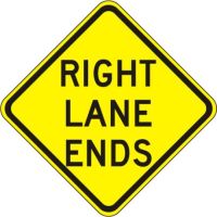 Right Lane Ends W9-1R